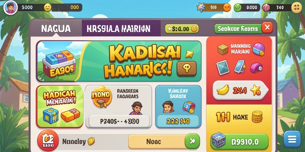 Tampilan awal yang menarik dan penuh warna.